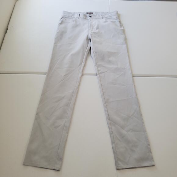 Peter Millar Pants Mens 34x34 Gray Crown Sport Five Pocket Performance Golf - Picture 1 of 16